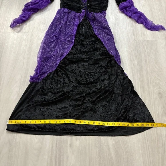 Potion Witch Girls Costume Halloween Black Purple Kids Junior Size Small Hat - Picture 6 of 10
